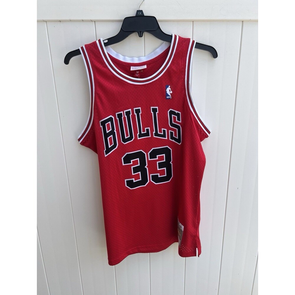 Chicago Bulls Scottie Pippen Basketball Jersey Mitchell & Ness Mens Medium New